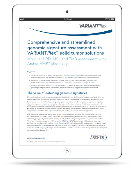 A streamlined approach to detecting HRD, TMB, and MSI