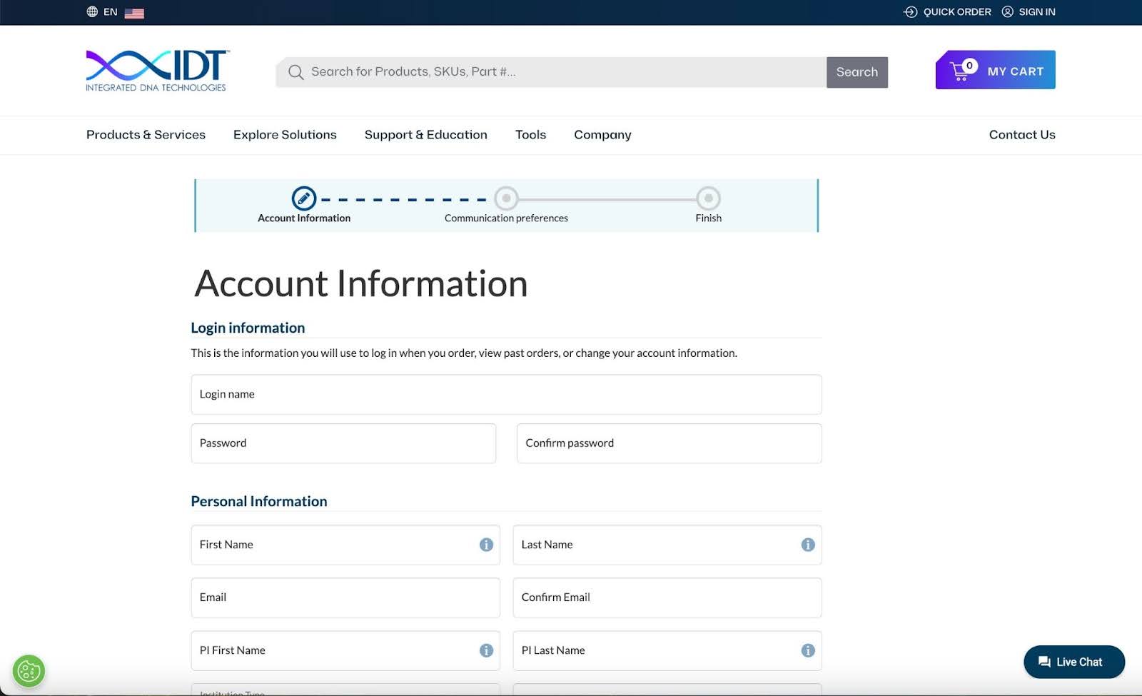 How to create an account